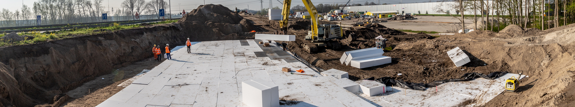 EPS constructie beschermt kwetsbare leidingen tegen druk op knooppunt A16-N3 Dordrecht