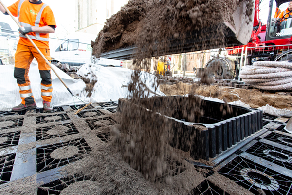 GreenBlue Urban RootSpace boombunkers in centrum Ede