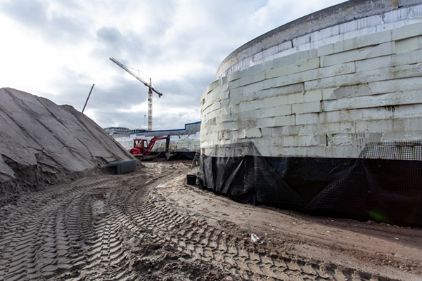 EPS constructie en gewapende grondconstructie voor skatepark amsterdam