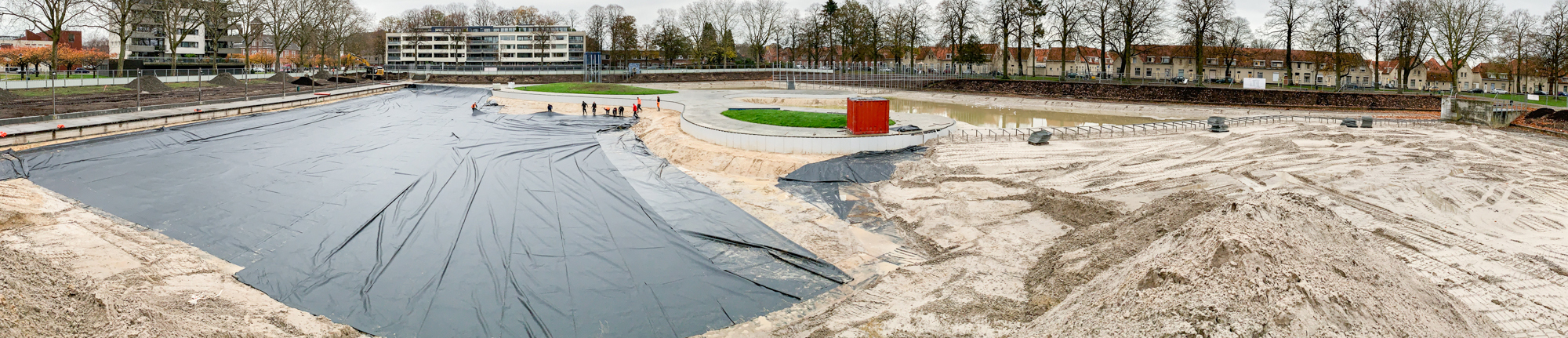 Tilburg verduurzaamt vijver Kromhoutpark met aanleg vijver met PVC vijverfolie