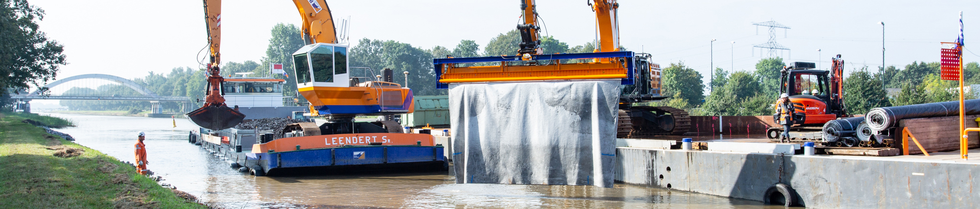 Natuurvriendelijke opwaardering Twentekanalen maatwerkoplossing geotextiel en folie