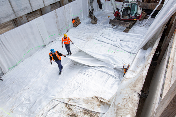 Voordelig paalmatras met CUR226 validatie met TenCate PET geotextiel