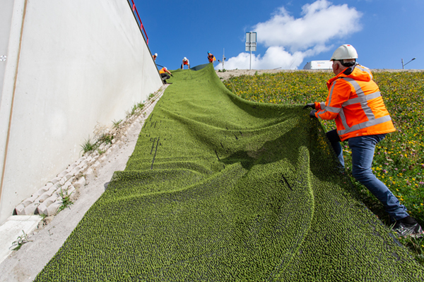 TenCate Geolon Robulon PE1000 erosiebescherming Taluds Zeesluis IJmuiden